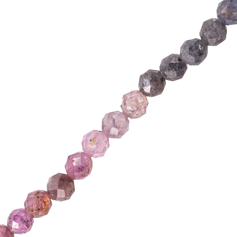 Zafiro Esfera Facetada 2mm Multicolor Degradado