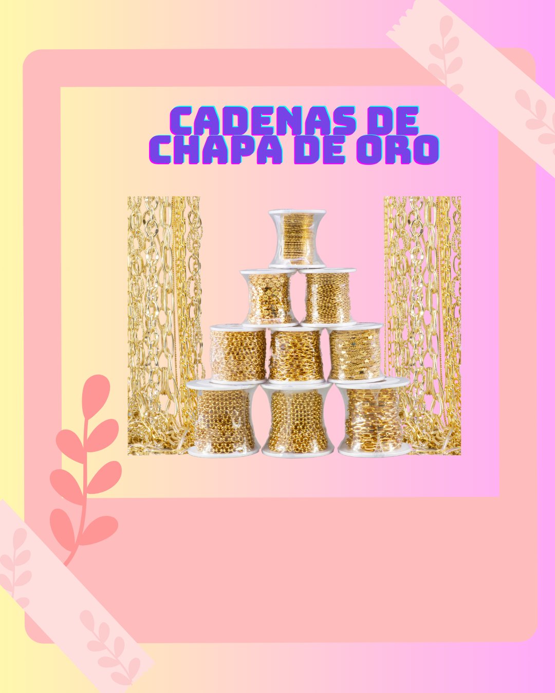 Cadenas chapa de oro