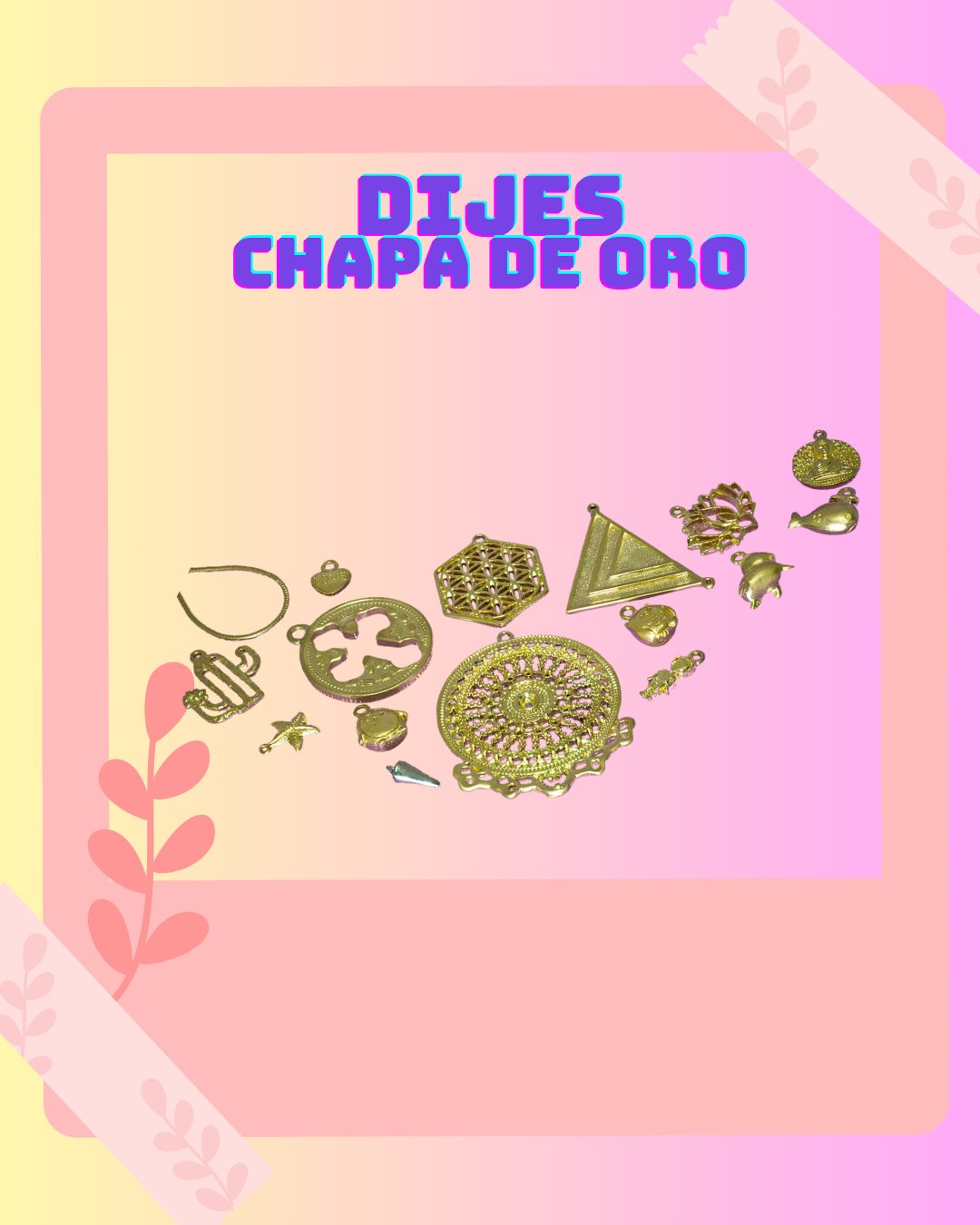 Dijes de  Chapa oro