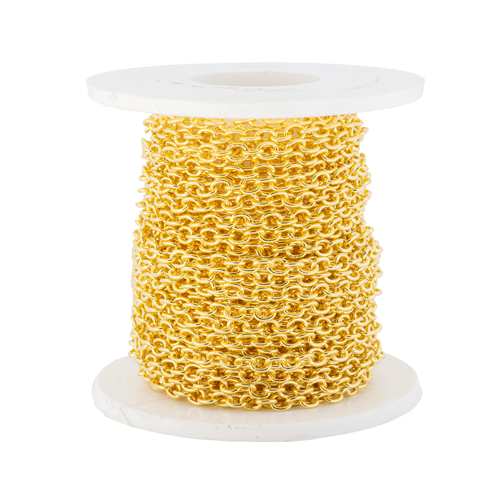 Cadena Karati 3x2.5mm Dorado