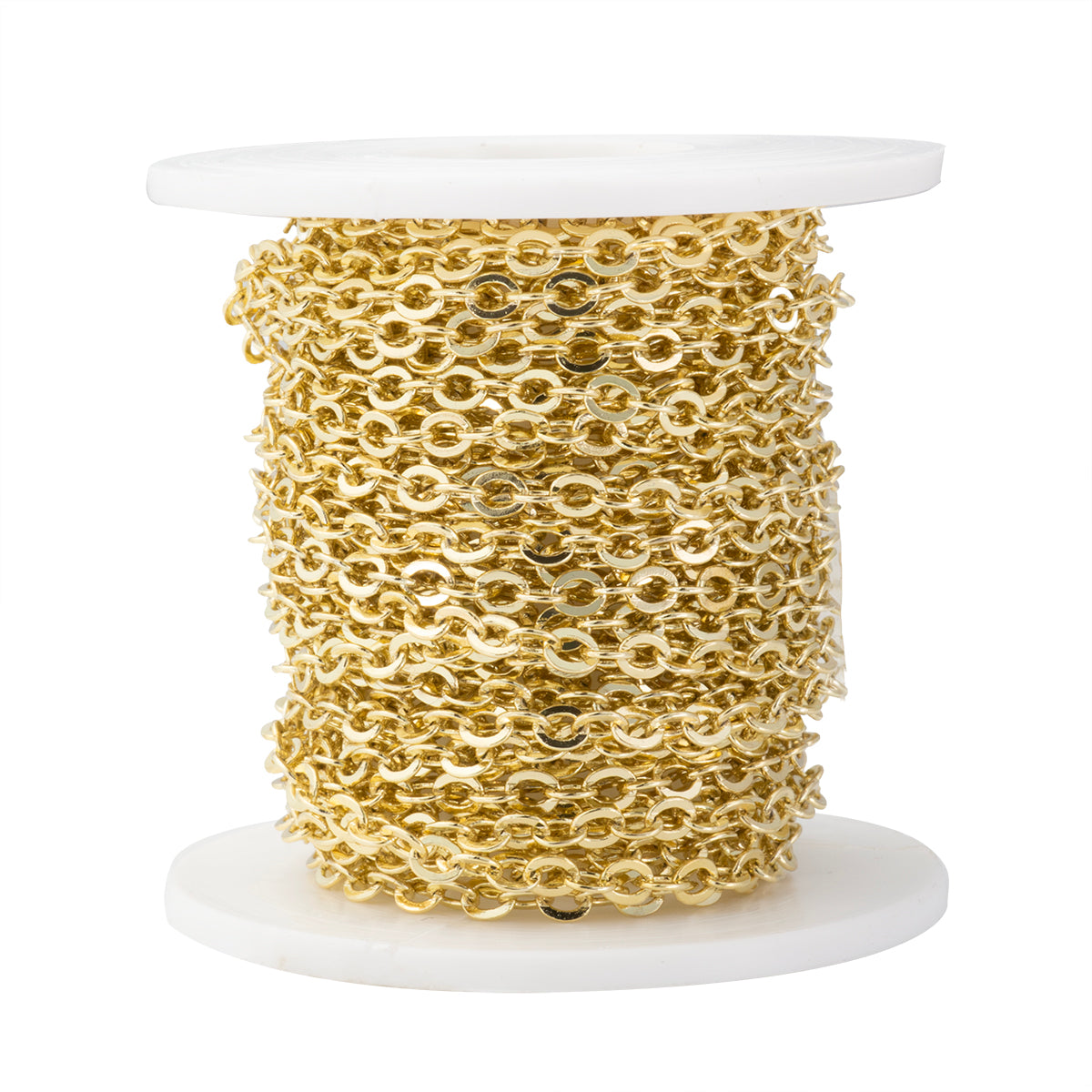 Cadena Karati 2.5x3mm Dorado Brillante