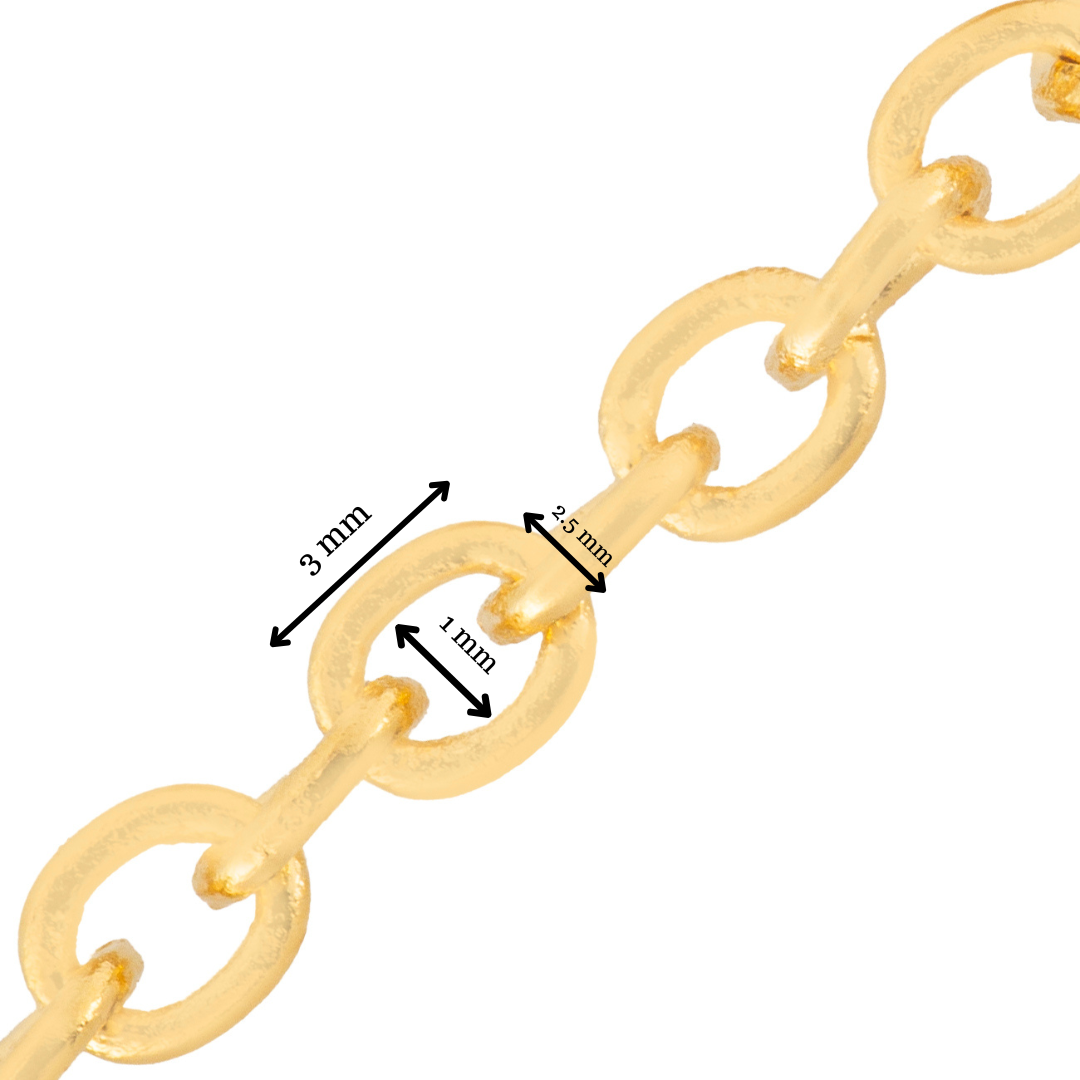 Cadena Karati 3x2.5mm Dorado 3