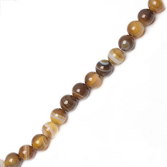 Agata Esfera Facetada 8mm Cafe