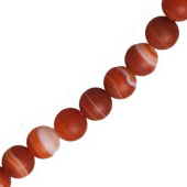 Agata Esfera C/Veta 10mm  Anaranjada Mate