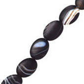 Agata C/Veta Oval 18x13mm Nega Mate