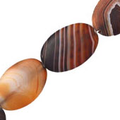 Agata C/Veta  Oval Mate 30x20mm Cafe 