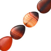 Agata C/Veta Gota Mate 20x15mm Anaranjada 