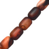 Agata C/Veta Cilindro Mate 16x12mm Cafe 