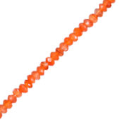 Calcedonia Rondela Facetada 4x2.5mm Anaranjada