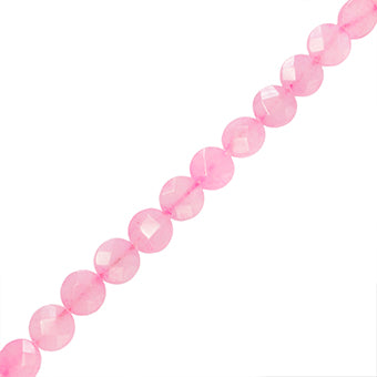 Jade Tñ Luneta Facetada 12mm Rosa