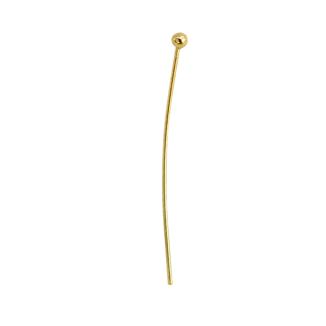Alfiler Cabeza Redonda 25x.5mm Dorado