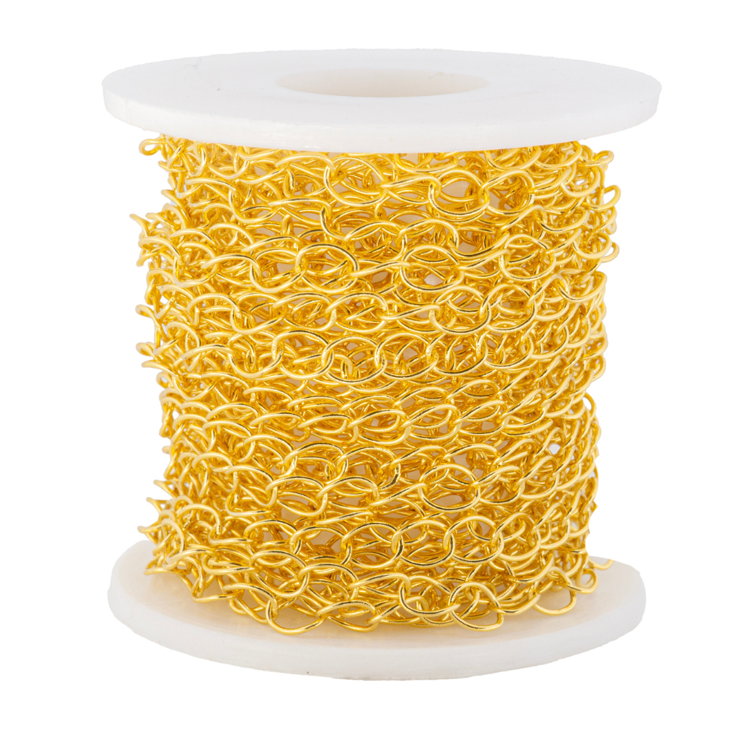 Cadena Karati 4.5x5mm  Dorado Brillante