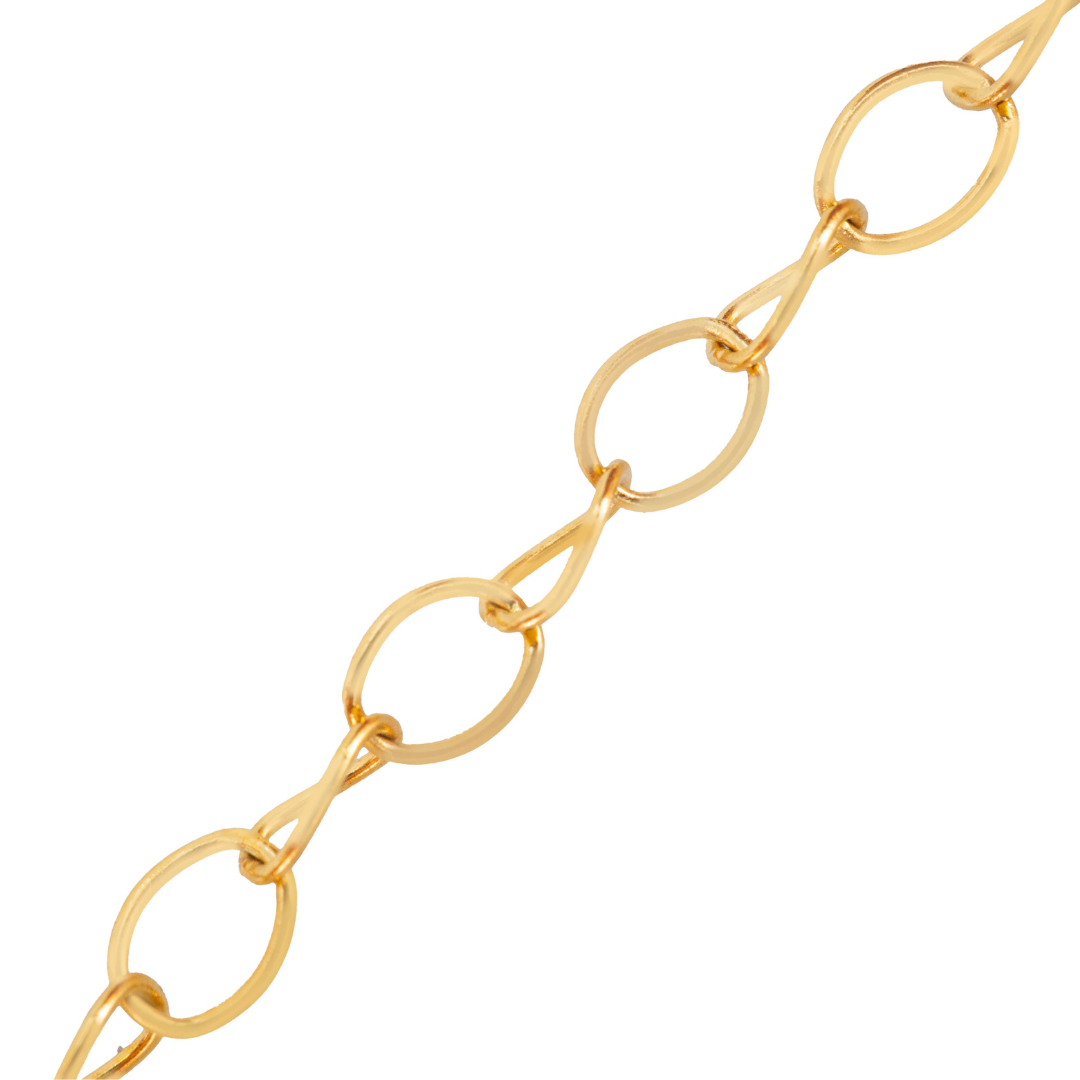 Cadena Karati 4.5x5mm  Dorado Brillante