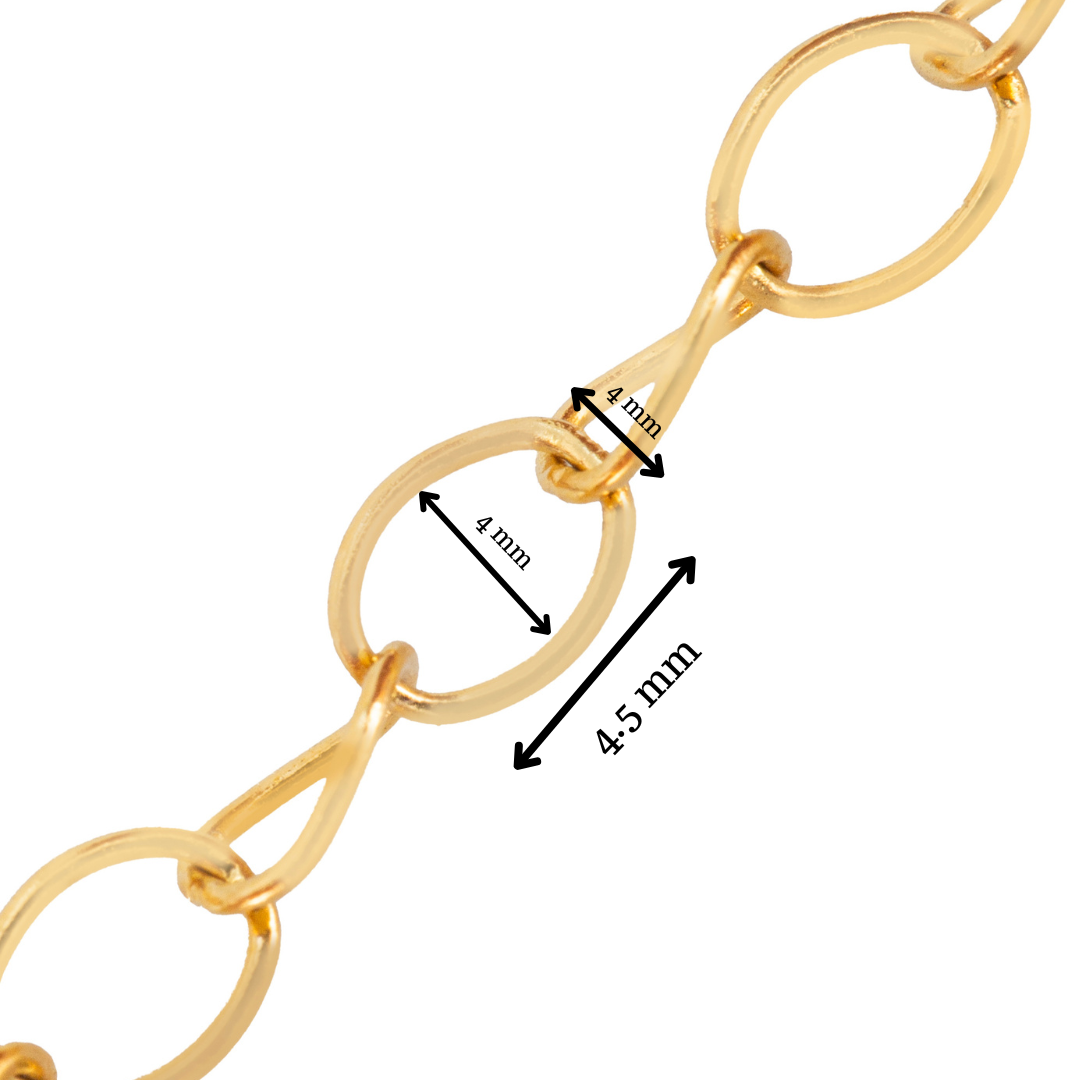 Cadena Karati 4.5x5mm  Dorado Brillante 3