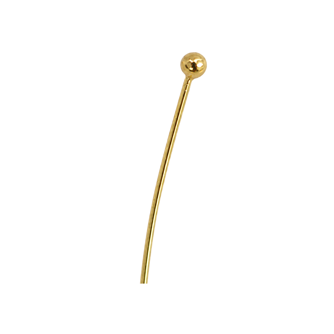 Alfiler Cabeza Redonda 25x.5mm Dorado