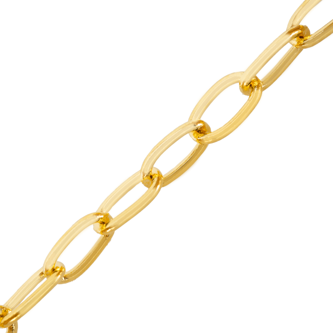 Cadena Karati 7.5x1mm Dorado Brillante