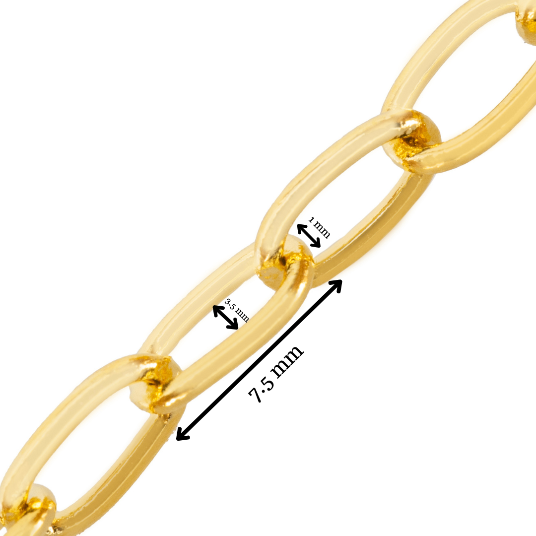 Cadena Karati 7.5x1mm Dorado Brillante 3