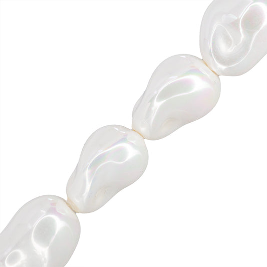 Perla de Concha Barroca 15x11mm Blanco
