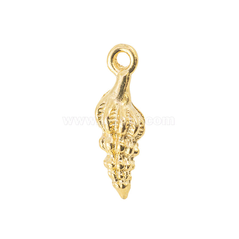 Dije Chapa Caracol 13x4mm Dorado