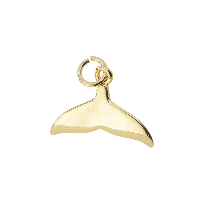 Dije Chapa Cola de Ballena 12.5x18mm Dorado