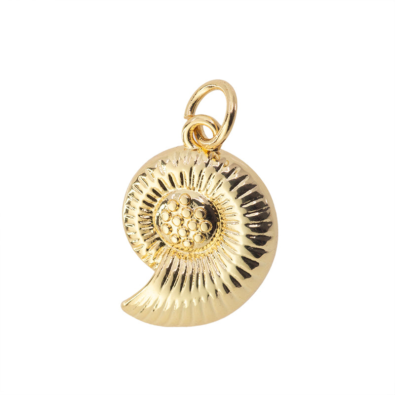 Dije Chapa Caracol 16.5x12mm Dorado