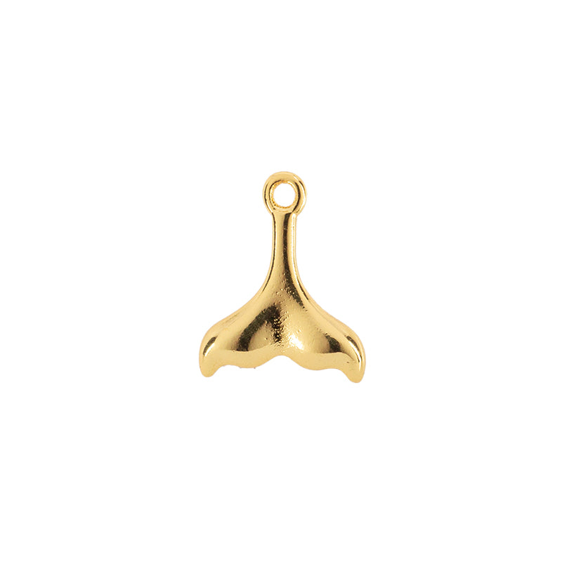 Dije Chapa Cola de Ballena 12x9.8mm Dorado