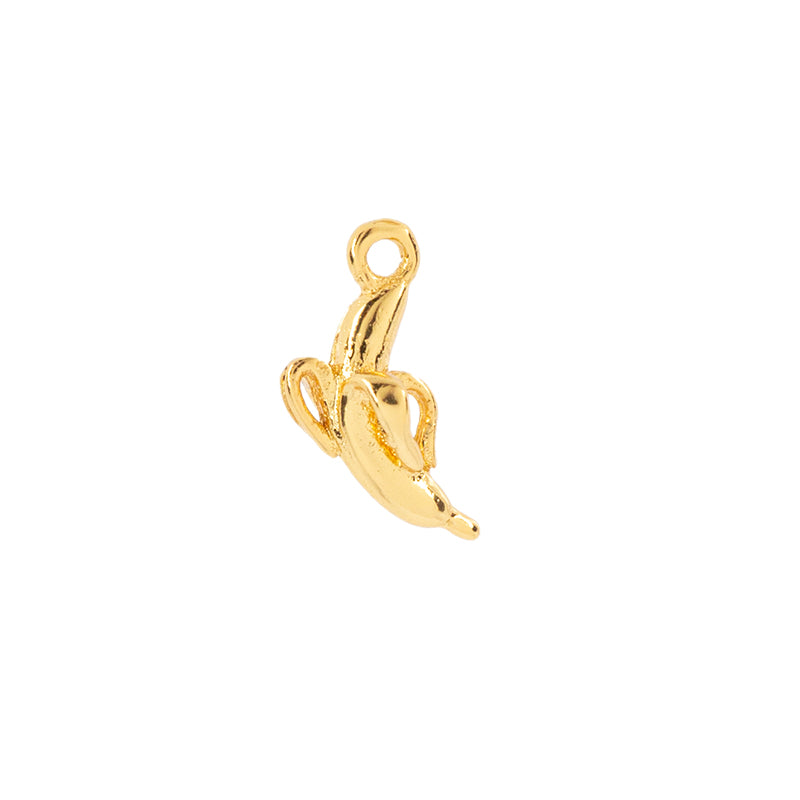 Dije Chapa Banana 12.4x6mm Dorado