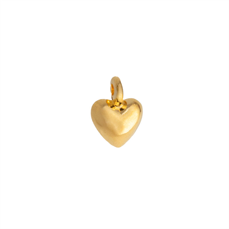 Dije Chapa Corazón 8.5x6.4mm Dorado
