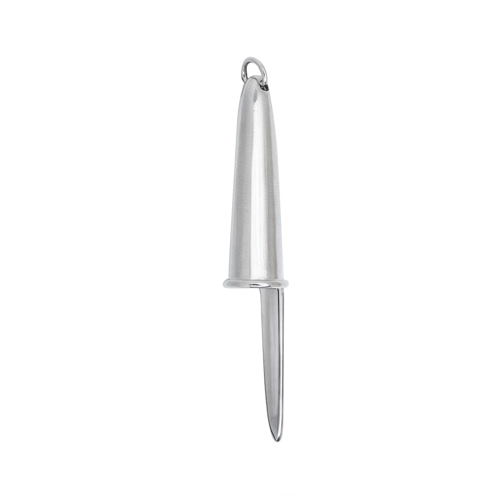 Dije Tapa de Pluma 49.3x9mm Plateado