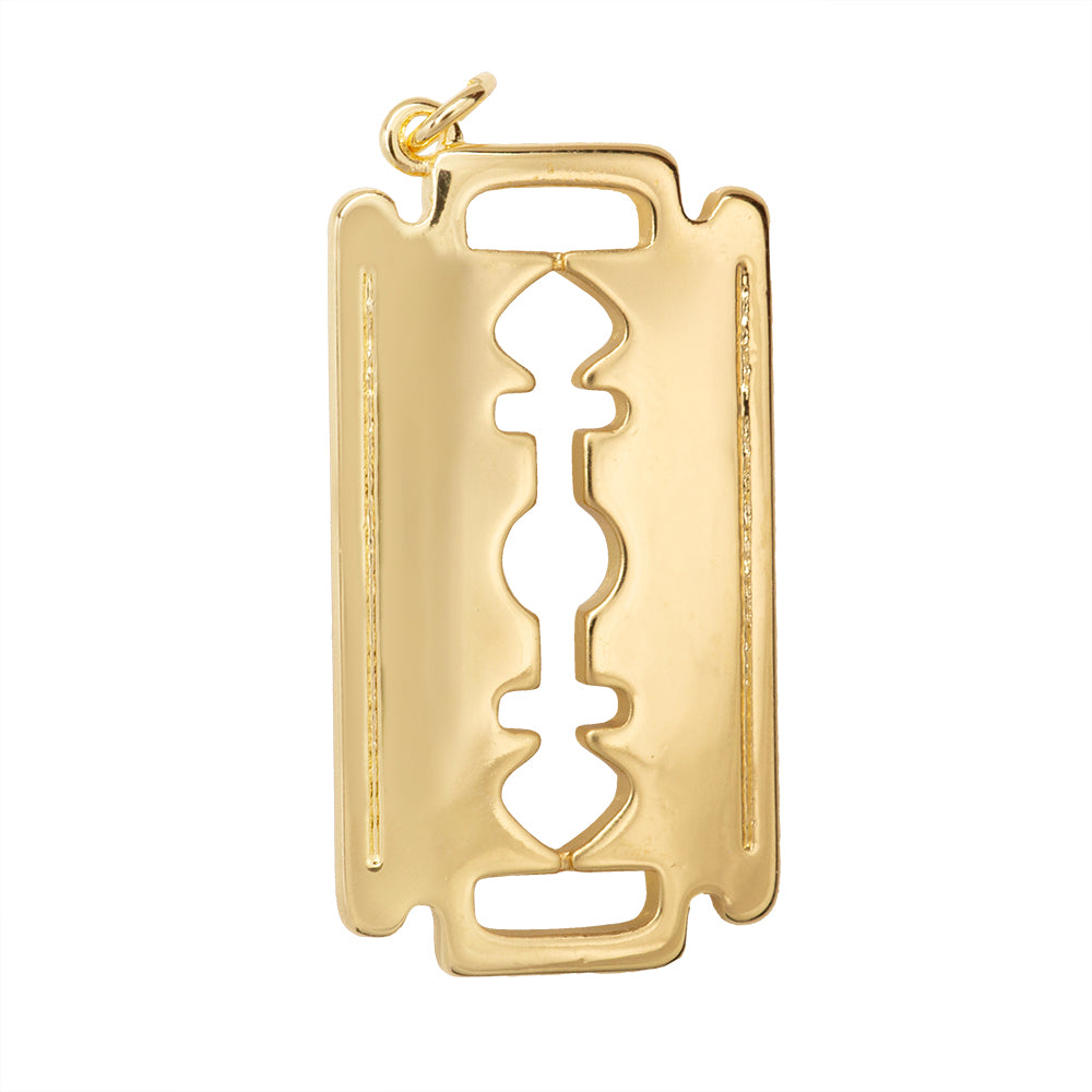 Dije Chapa Navaja 35x19.4mm Dorado