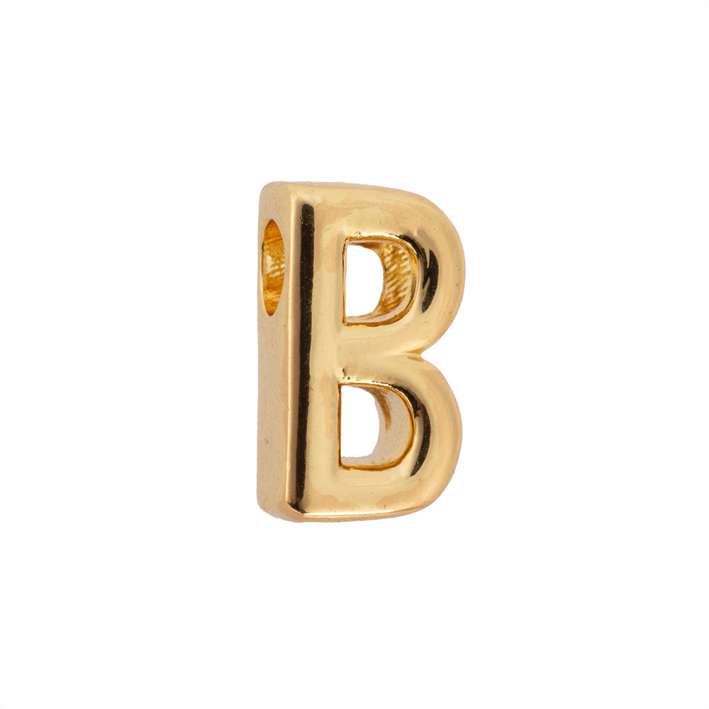 Dije Chapa Letra B 13x9mm Dorado