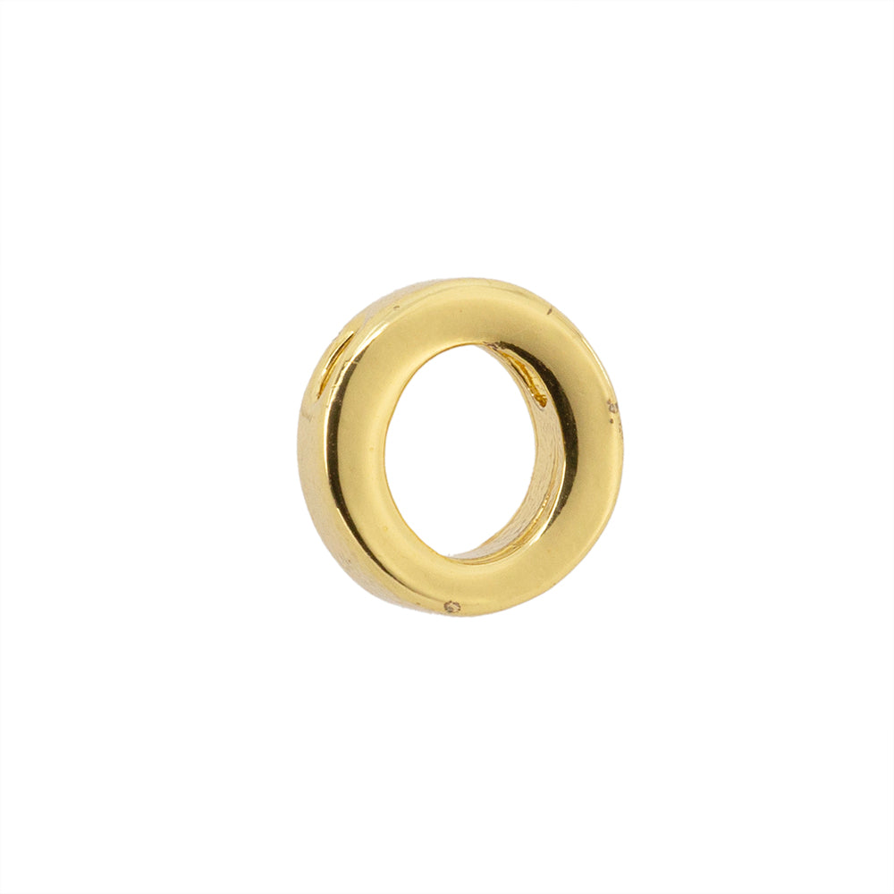 Dije Chapa Letra O 8.5x6mm Dorado