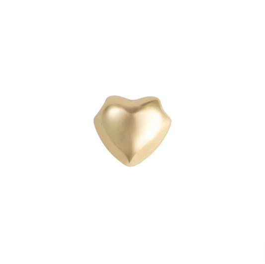 Dije Corazón Perforación Transversal 9x10mm Dorado