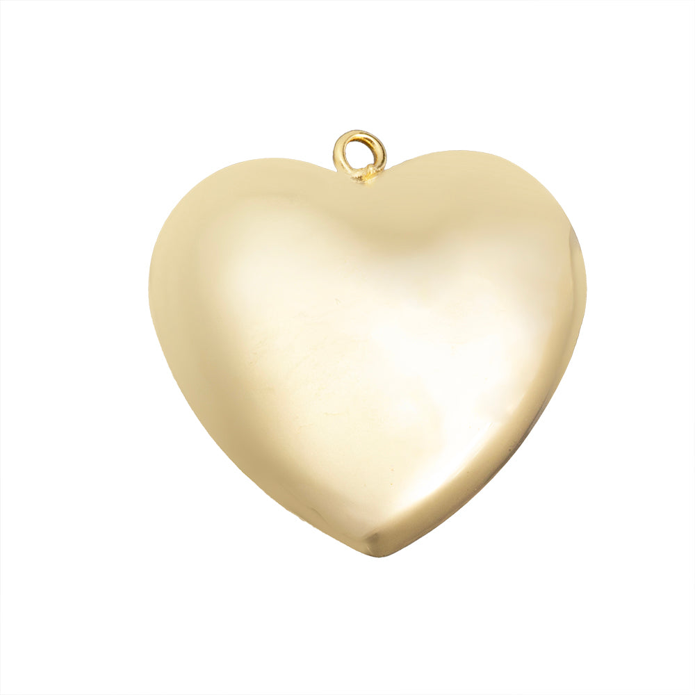 Dije Corazón Cartoneado 39x40mm Dorado