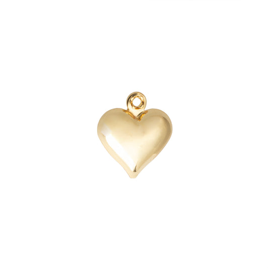 Dije Corazón Cartoneado 13x11.6mm Dorado