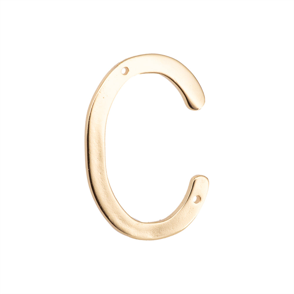 Dije Chapa Letra C 30x20mm Dorado