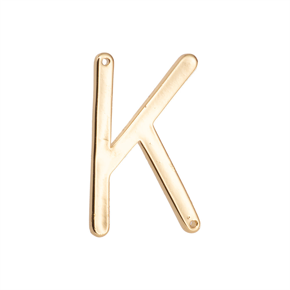 Dije Chapa Letra K 30x20mm Dorado