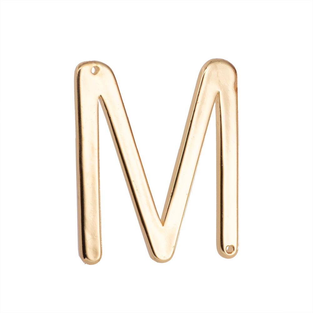 Dije Chapa Letra M 30x20mm Dorado