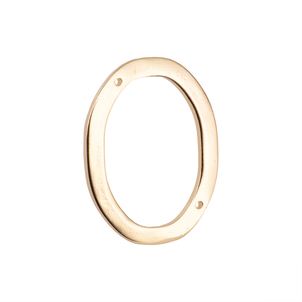 Dije Chapa Letra O 30x20mm Dorado