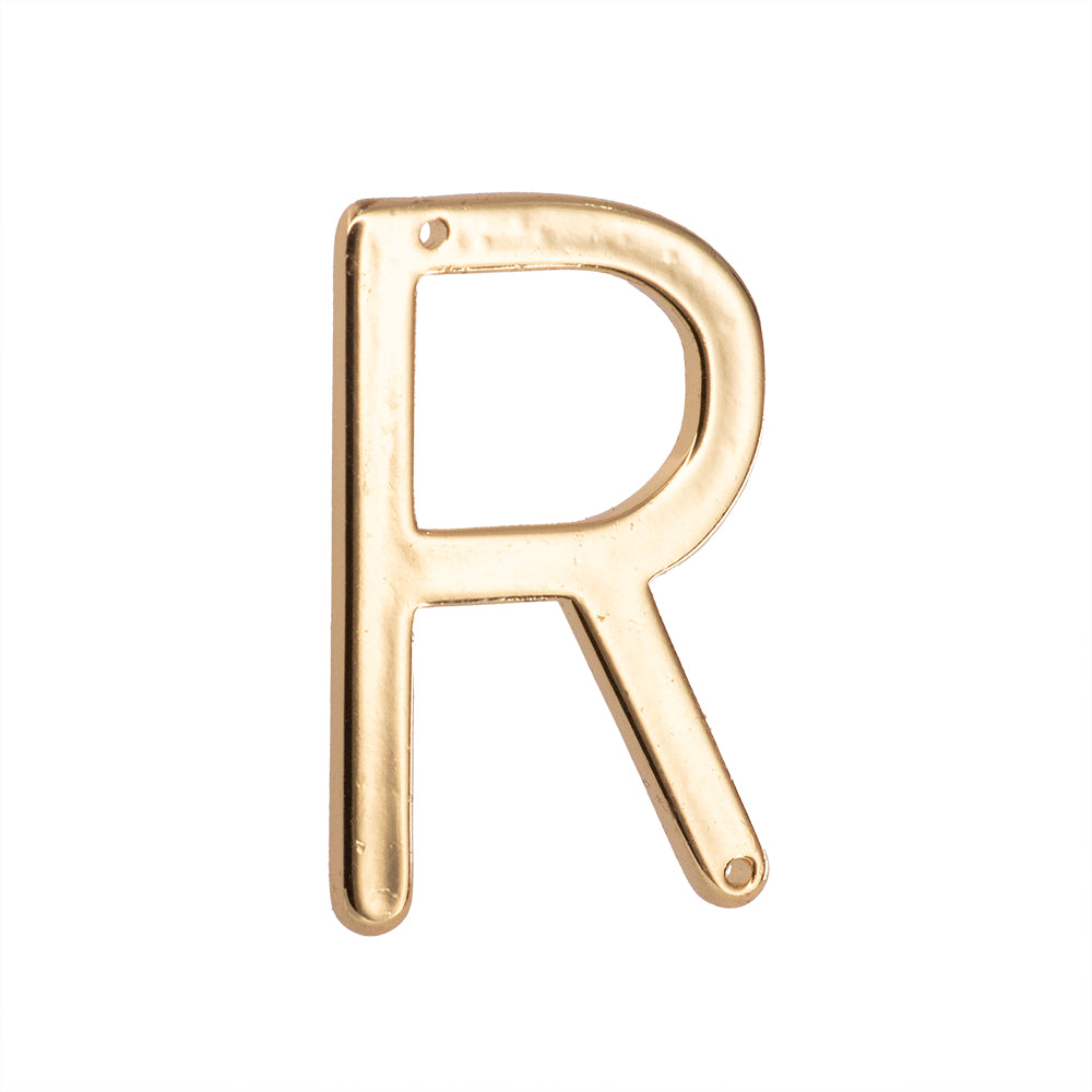 Dije Chapa Letra R 30x20mm Dorado