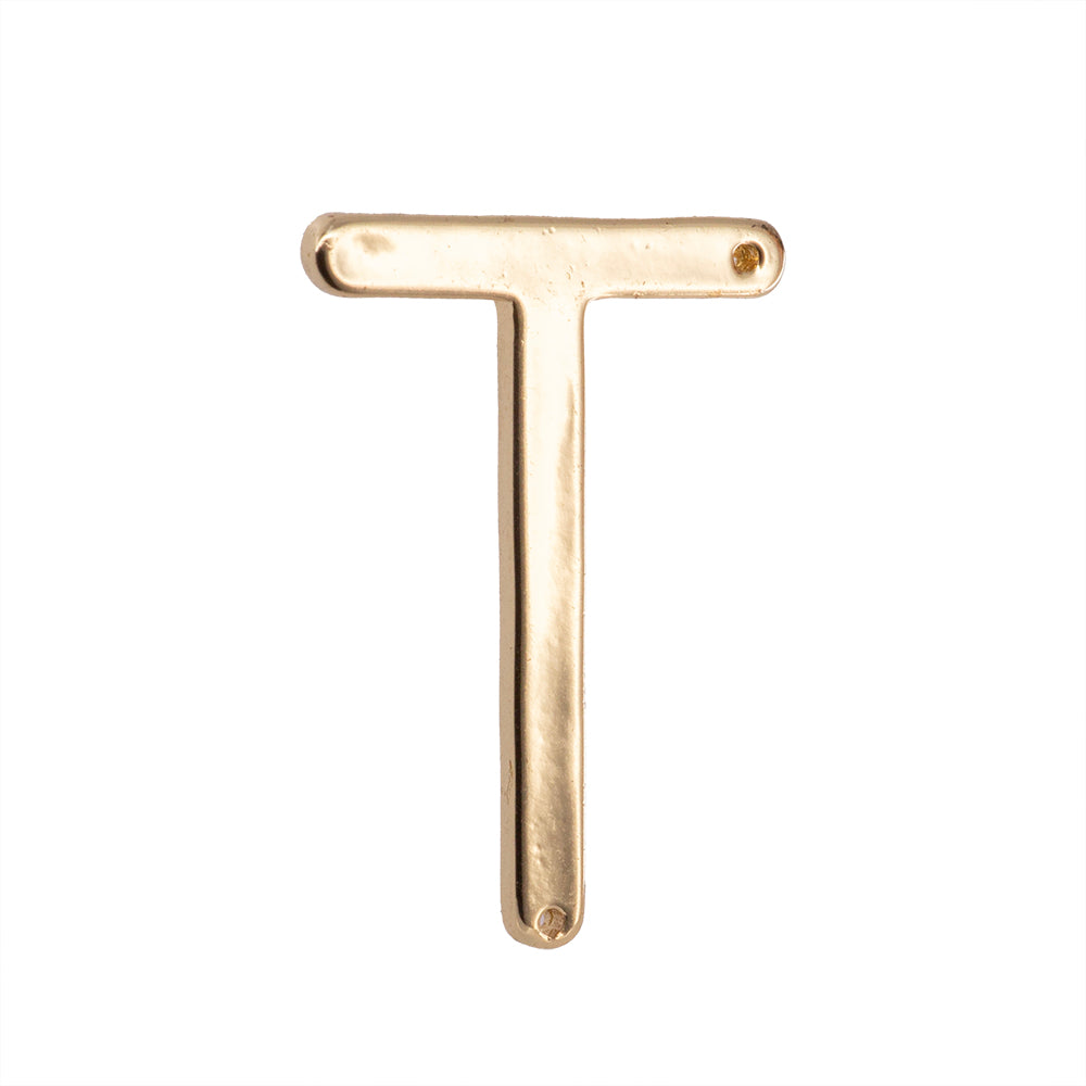 Dije Chapa Letra T 30x20mm Dorado