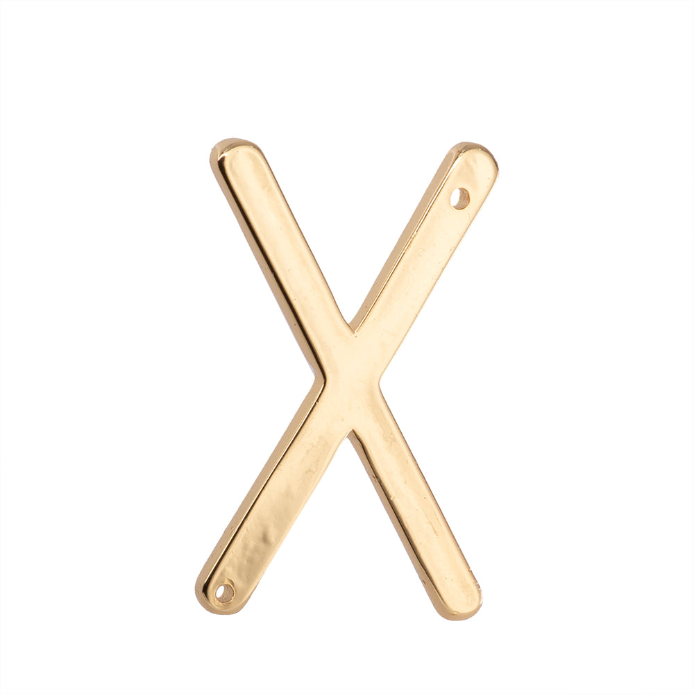 Dije Chapa Letra X 30x20mm Dorado