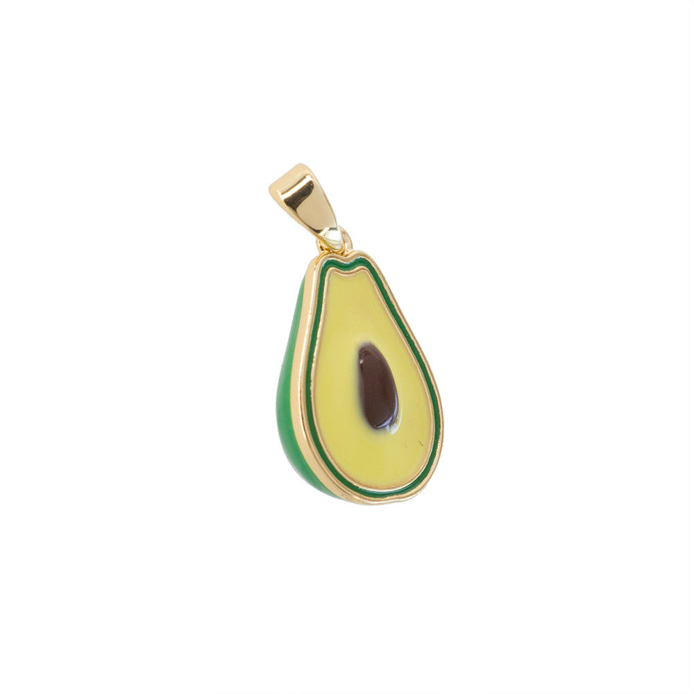 Dije Aguacate Esmaltado 18x12mm Dorado