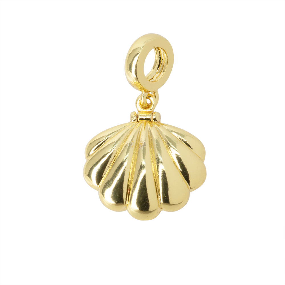 Dije Concha que se Abre con Perla Adentro 11x2mm Dorado