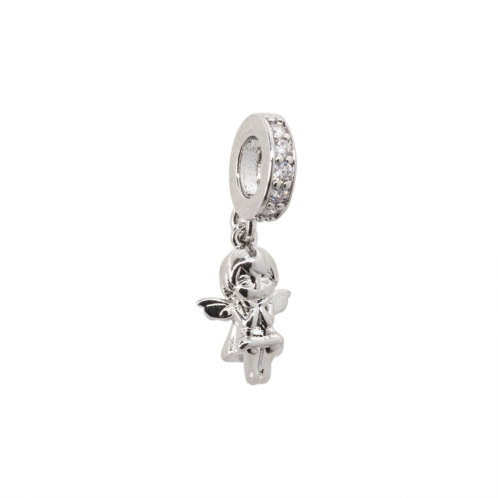 Dije Niña Ángel 11x2mm Plateado