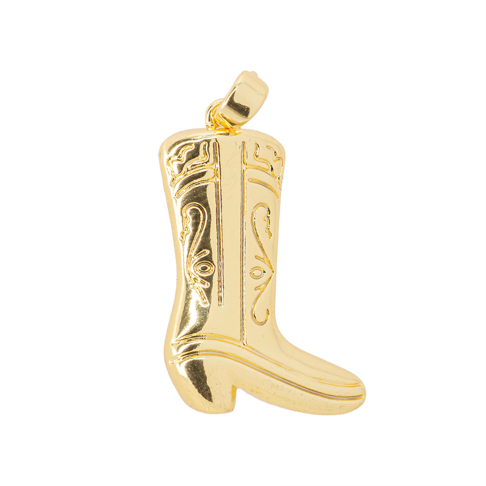 Dije Bota Ancha 24x16mm Dorado