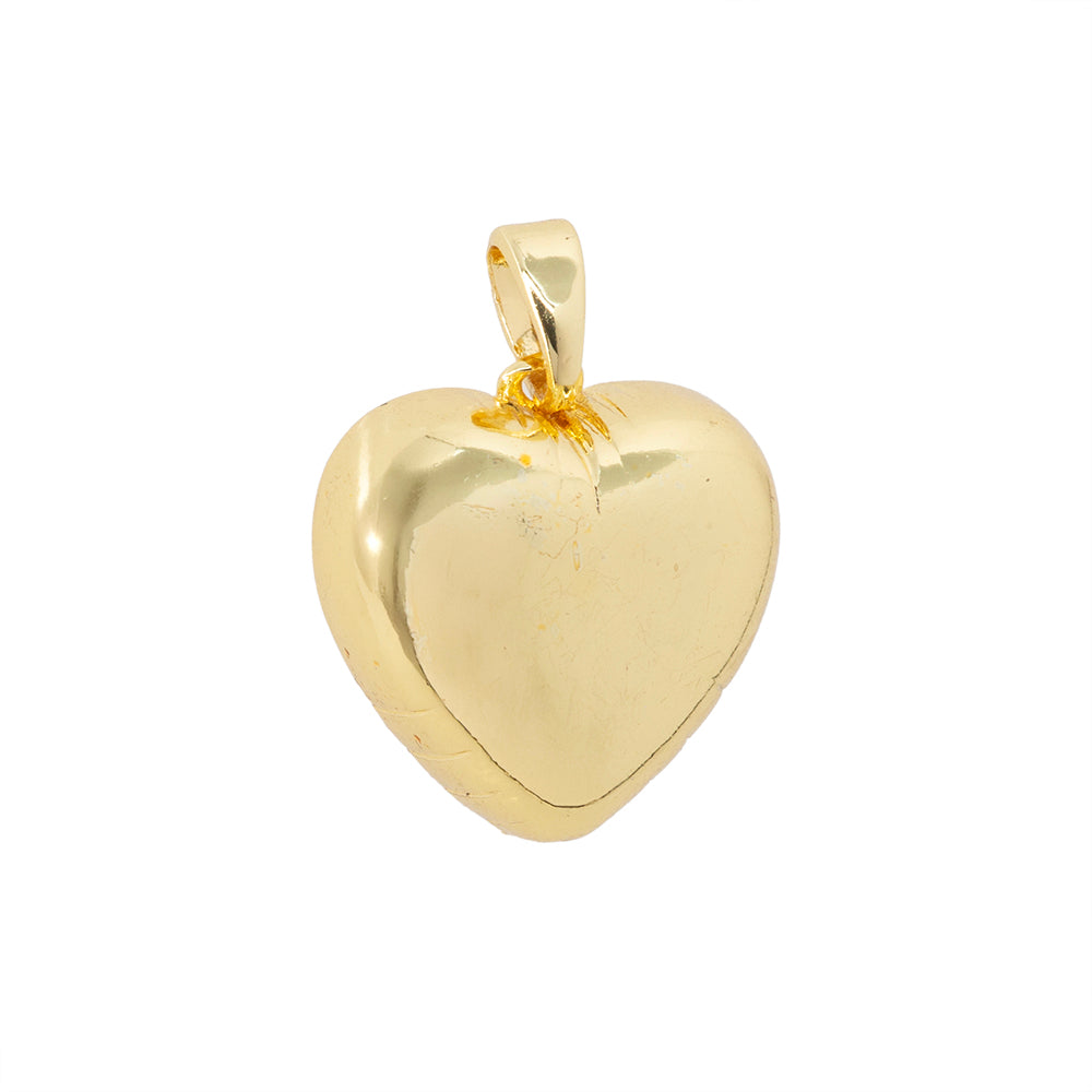 Dije Corazón Globo 16.5x16mm Dorado