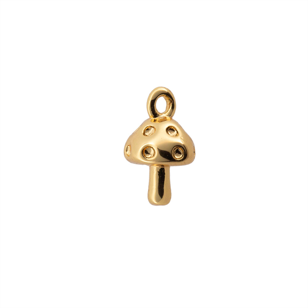 Mini Dije Honguito 10x6mm Dorado