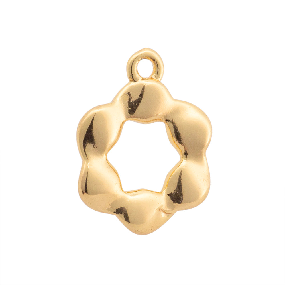 Mini Dije Corona de Navidad 13.5x10mm Dorado