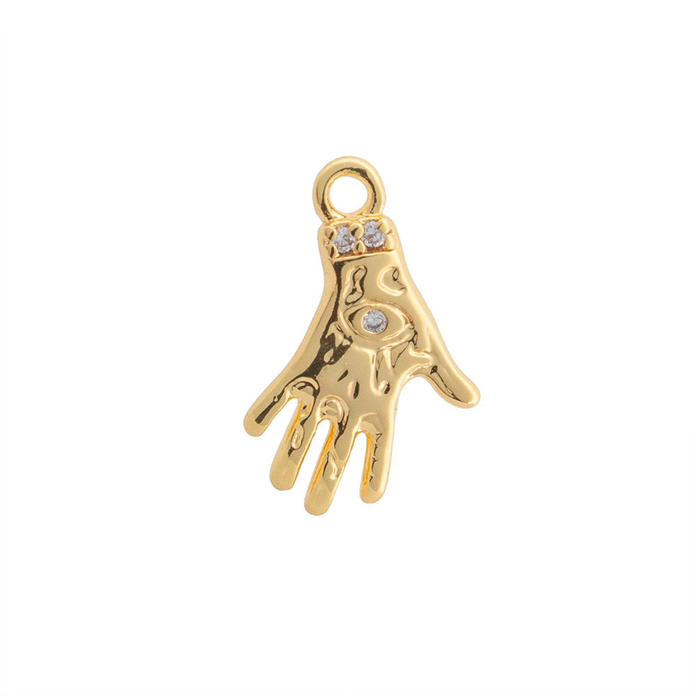 Mini Dije Mano 13.5x8mm Dorado